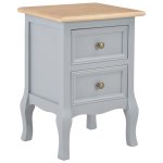 Vidaxl 2 pcs tables de chevet gris 35x30x49 cm mdf