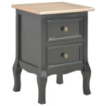 Vidaxl 2 pcs tables de chevet noir 35x30x49 cm mdf