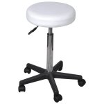 Vidaxl 2 pcs tabourets de bureau blanc 35, 5x98 cm similicuir