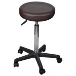 Vidaxl 2 pcs tabourets de bureau marron 35, 5x98 cm similicuir