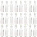 Vidaxl 24 pcs bouteilles en verre avec bouchon clipsable 1 l Vidaxl 24 pcs bouteilles en verre avec bouchon clipsable 1 l