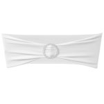 Vidaxl 25 bandes de chaise dcoratives extensibles blanches
