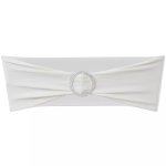 Vidaxl 25 bandes de chaise dcoratives extensibles crme