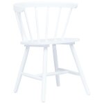 Vidaxl 4 pcs chaises de salle  manger blanc bois d'hva massif