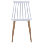 Vidaxl 4 pcs chaises de salle  manger blanc plastique