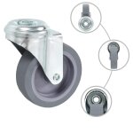 Vidaxl 4 pcs roulettes pivotantes � trou de boulon 75 mm