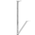 Vidaxl 4 pieds de table chrome à hauteur réglable 1100 mm Vidaxl 4 pieds de table chrome à hauteur réglable 1100 mm