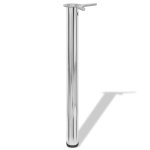Vidaxl 4 pieds de table réglables en hauteur 710 mm chromé Vidaxl 4 pieds de table réglables en hauteur 710 mm chromé