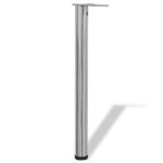 Vidaxl 4 pieds de table r�glables en hauteur 710 mm nickel bross�
