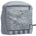 Vidaxl 4 prises de jardin impermables rsine tresse gris