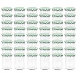 Vidaxl 48 pcs pots  confiture couvercle blanc et vert verre 400 ml
