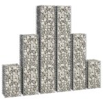 Vidaxl 6 gabions en fil galvanis�