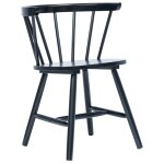 Vidaxl 6 pcs chaises de salle à manger noir bois d'hévéa massif Vidaxl 6 pcs chaises de salle à manger noir bois d'hévéa massif