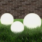 Vidaxl 6 pcs jeu de lampe boule  led pmma sphrique 20 / 30 / 40 cm