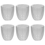 Vidaxl 6 pcs verres thermos  double paroi pour caf expresso 80 ml