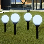 Vidaxl 8 pcs lampes d'alle d'extrieur  led 15 cm et piquet au sol