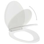 Vidaxl abattant wc  fermeture en douceur libration rapide blanc