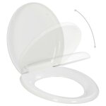 Vidaxl abattant wc  fermeture en douceur libration rapide blanc