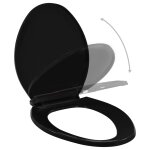 Vidaxl abattant wc  fermeture en douceur libration rapide noir