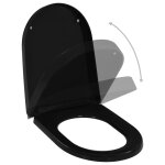 Vidaxl abattant wc  fermeture en douceur libration rapide noir