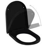Vidaxl abattant wc  fermeture en douceur libration rapide noir