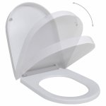 Vidaxl abattant wc avec frein de chute 2 pcs plastique blanc