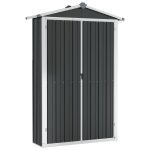 Vidaxl abri de jardin anthracite 107, 5x46x183 cm acier galvanis�