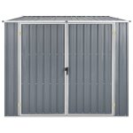 Vidaxl abri de jardin gris 195x198x159 cm acier galvanis�