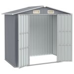 Vidaxl abri de jardin gris 205x129x183 cm acier galvanis�