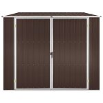 Vidaxl abri de jardin marrron 195x198x159 cm acier galvanis�