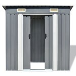 Vidaxl abri de jardin métal gris Vidaxl abri de jardin métal gris