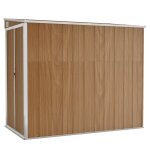Vidaxl abri de jardin mural marron 118x194x178 cm acier galvanis