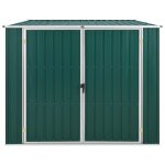 Vidaxl abri de jardin vert 195x198x159 cm acier galvanis