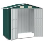 Vidaxl abri de jardin vert 205x129x183 cm acier galvanis