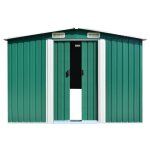 Vidaxl abri de jardin vert 257x990x181 cm acier galvanis