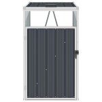 Vidaxl abri de poubelle anthracite 72x81x121 cm acier