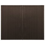 Vidaxl abri pour poubelle double marron 153x78x120 cm rsine tresse