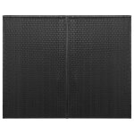 Vidaxl abri pour poubelle double noir 153x78x120 cm rsine tresse