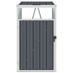 Vidaxl abri de poubelle gris 72x81x121 cm acier