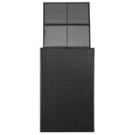 Vidaxl abri pour poubelle  roulettes rsine tresse 76x78x120 cm noir