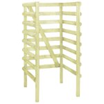 Vidaxl abri de poubelle simple vert 70x80x150 cm pin imprgn