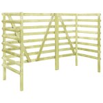 Vidaxl abri de poubelle triple vert 210x80x150 cm pin imprgn