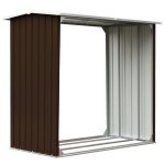 Vidaxl abri de stockage de bois acier galvanis� 172x91x154 cm marron