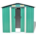 Vidaxl abri de stockage pour jardin métal vert 204 x 132 x 186 cm Vidaxl abri de stockage pour jardin métal vert 204 x 132 x 186 cm