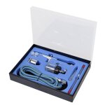 Vidaxl arographe avec pot en verre buses de 0, 2 / 0, 3 / 0, 5 mm