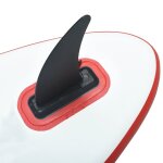Vidaxl aileron central de planche  pagaie 18, 3x21, 2 cm plastique noir