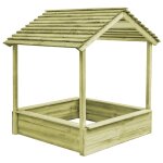 Vidaxl aire de jeu d'extrieur avec sablire 128x120x145 cm pinde