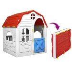 Vidaxl aire de jeu pliable avec porte et fentres fonctionnelles