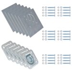 Vidaxl anneau d'arrimage pour remorque 6 pcs acier galvanis 2000 kg