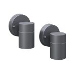 Vidaxl applique murale d'extrieur 2 pcs acier inoxydable vers le bas